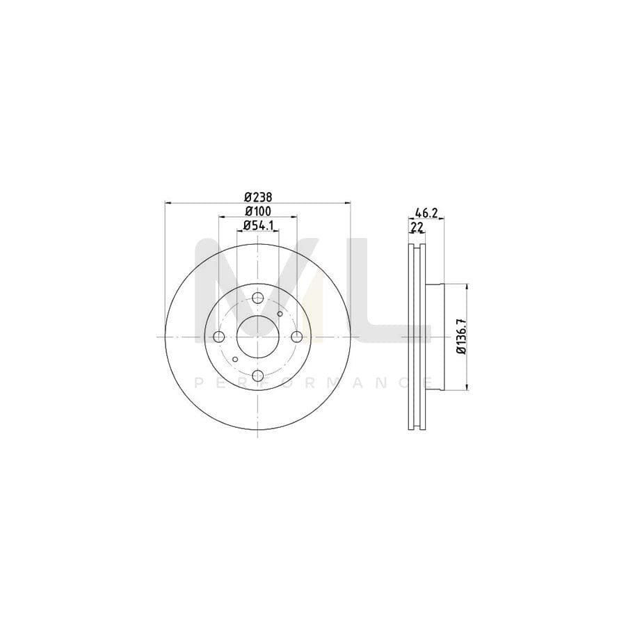 TEXTAR 92067900 Brake Disc for TOYOTA Celica V Coupe (T180) Internally Vented, without wheel hub, without wheel studs | ML Performance Car Parts