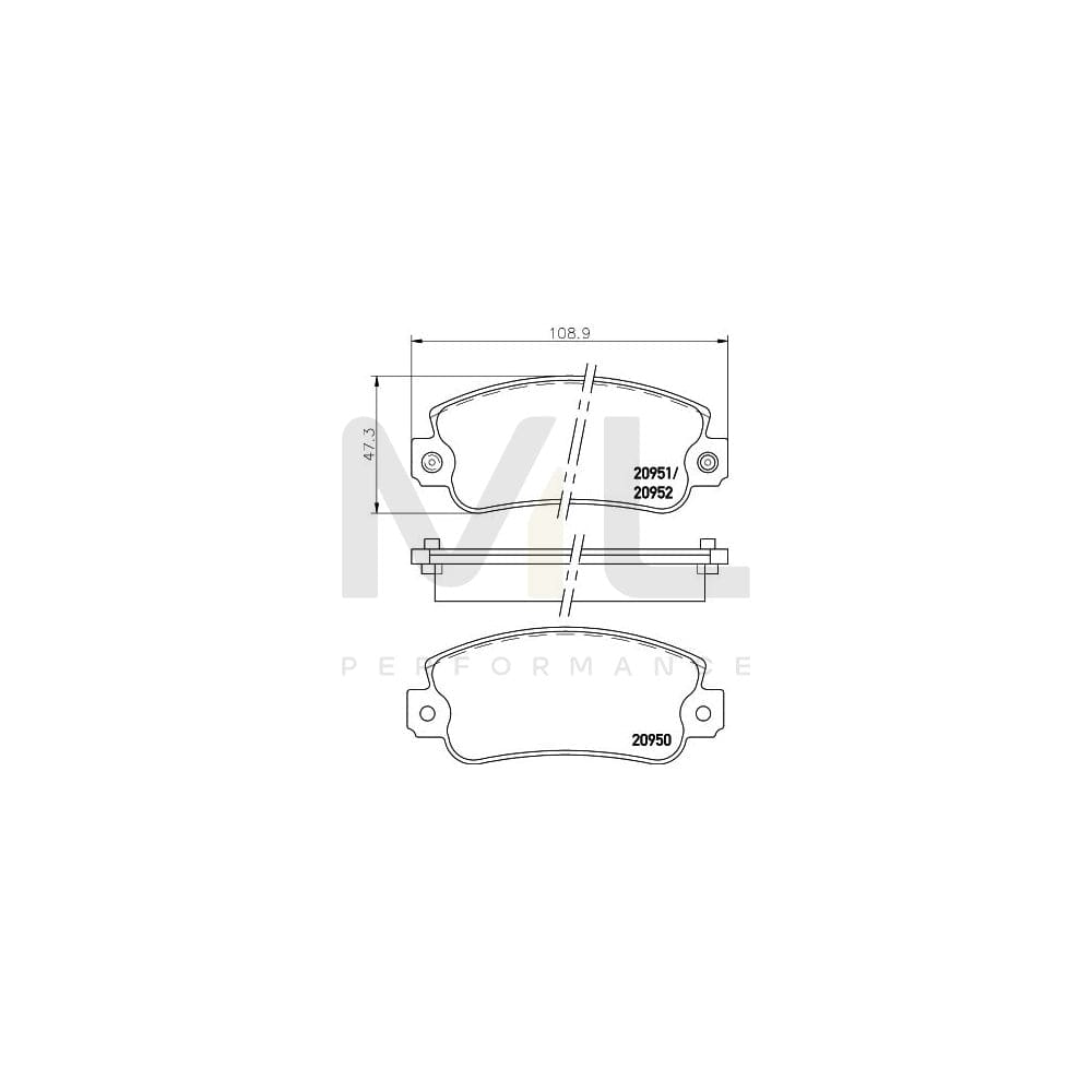 Hella 8DB 355 007-121 Brake Pad Set With Integrated Wear Warning Contact