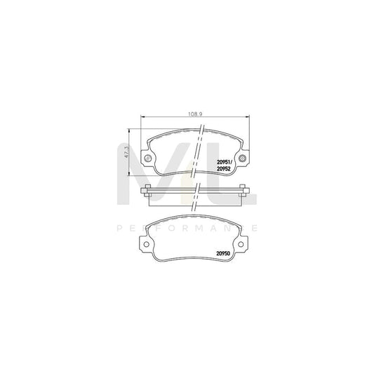 Hella 8DB 355 007-121 Brake Pad Set With Integrated Wear Warning Contact