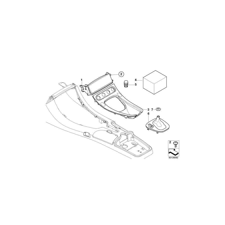Genuine BMW 51160152952 E52 Set Of Mounts, Switches, Center Console (Inc. ALPINA V8 & Z8) | ML Performance US Car Parts