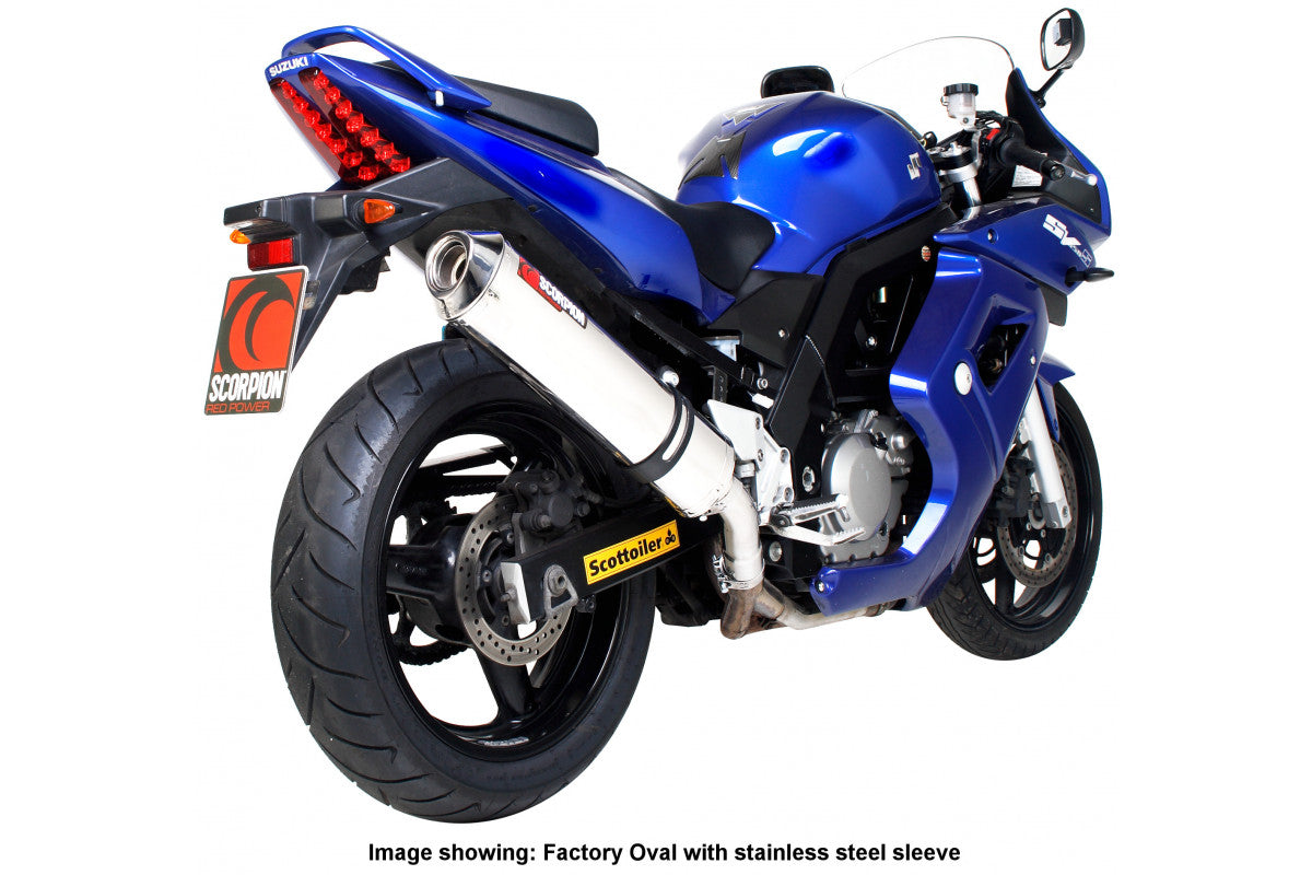 Scorpion ESI84SEM Suzuki SV650 Factory Round Slip-On - Polished Stainless Steel Sleeve | ML Performance US US