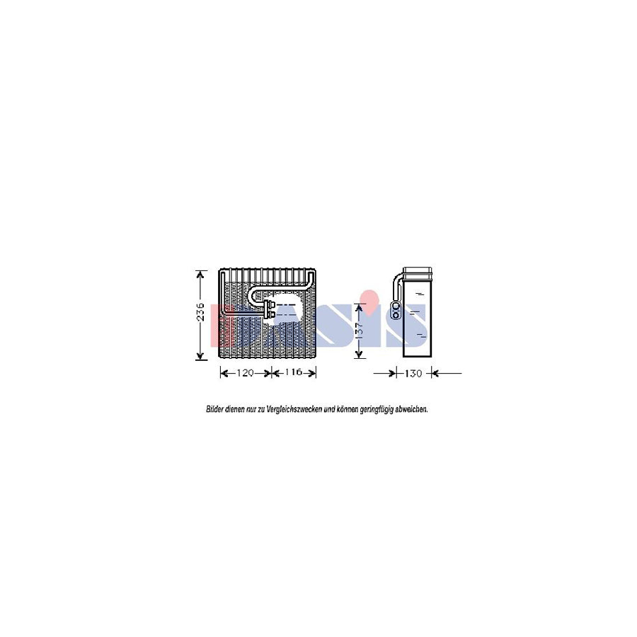 AKS Dasis 820152N Air Conditioning Evaporator