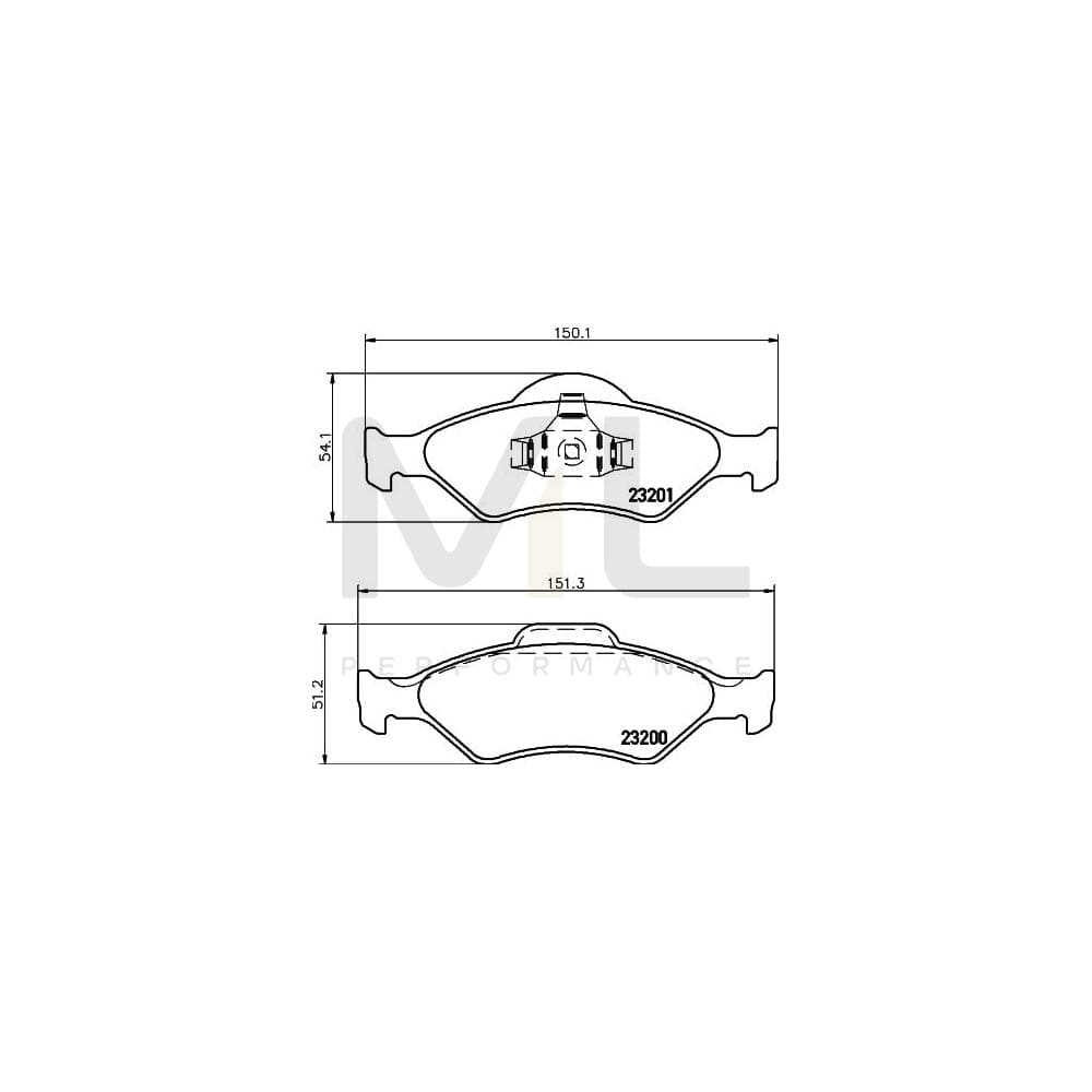 Hella 8DB 355 008-891 Brake Pad Set Not Prepared For Wear Indicator