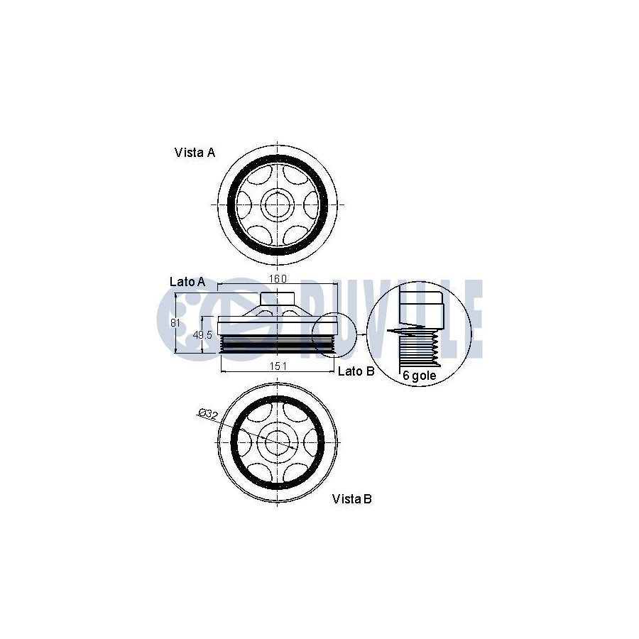 Ruville 985890 Control Arm / Trailing Arm Bush