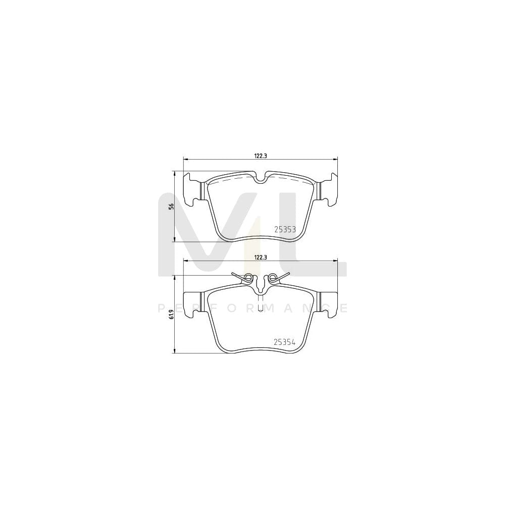 Hella 8DB 355 021-831 Brake Pad Set Prepared For Wear Indicator