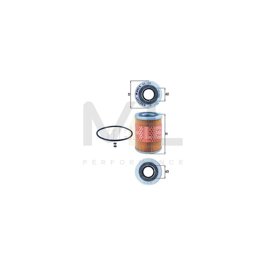 MAHLE ORIGINAL OX 159D Oil Filter Filter Insert | ML Performance Car Parts