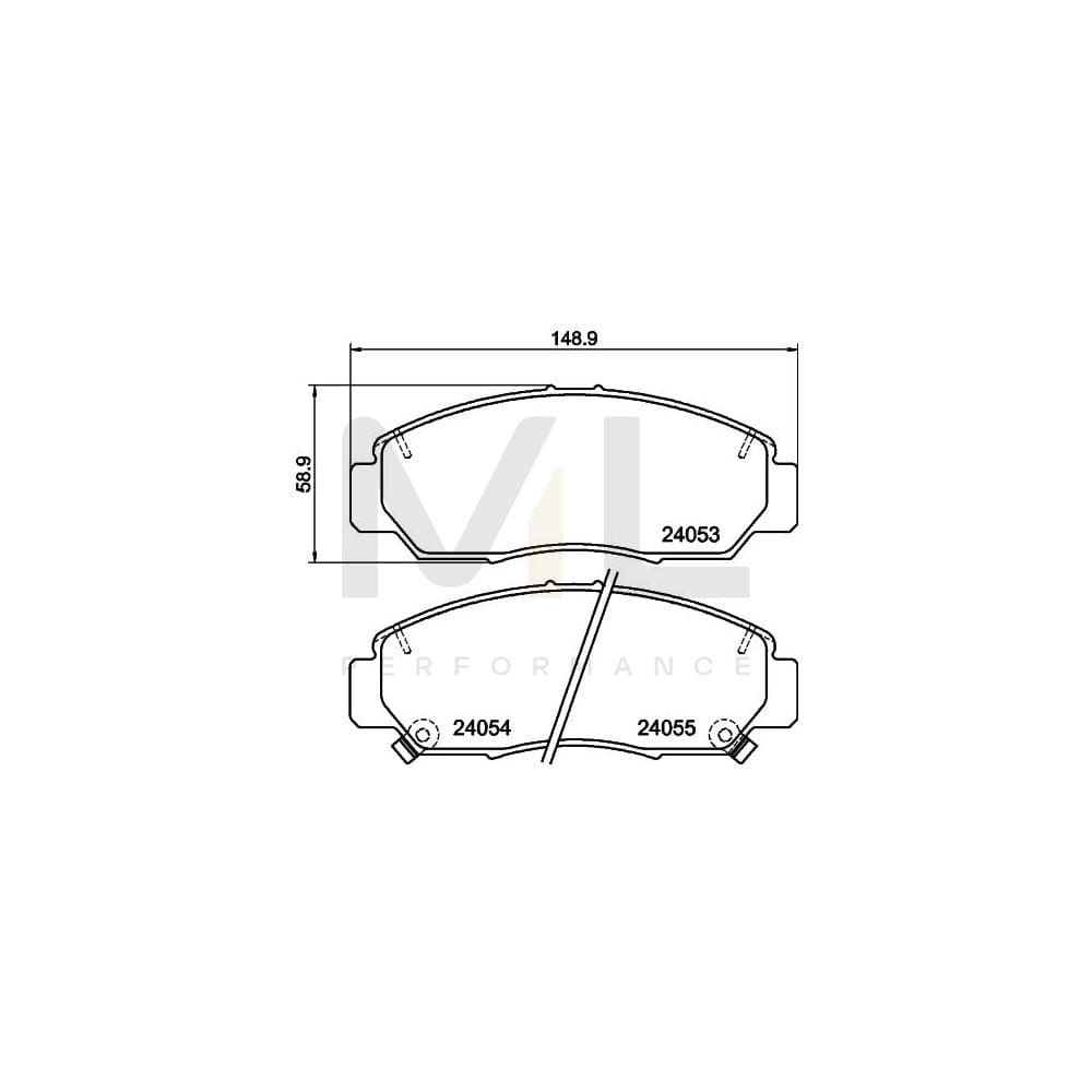Hella 8DB 355 010-981 Brake Pad Set With Acoustic Wear Warning
