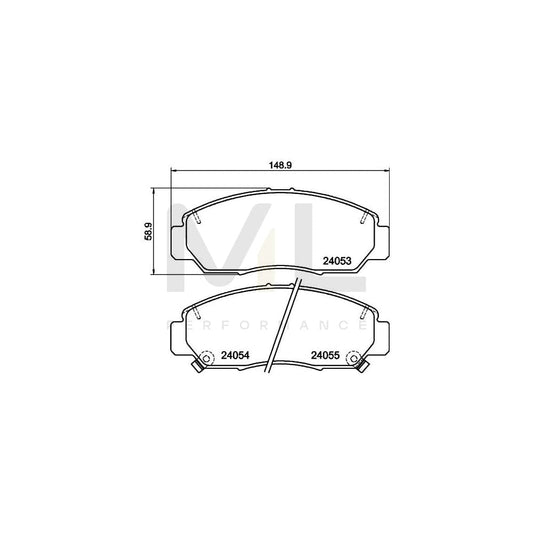 Hella 8DB 355 010-981 Brake Pad Set With Acoustic Wear Warning