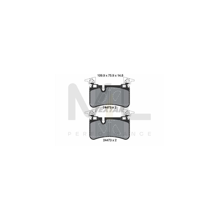 TEXTAR 2447301 Brake pad set not prepared for wear indicator | ML Performance Car Parts