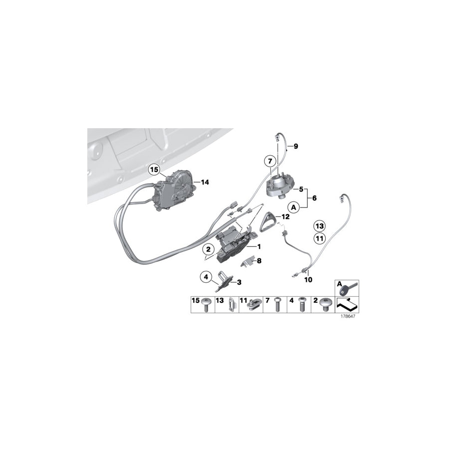 Genuine BMW 51247198888 RR5 F04 F02 Bowden Cable, Emergency Unlocking (Inc. Ghost EWB, 730d & 750Li) | ML Performance US