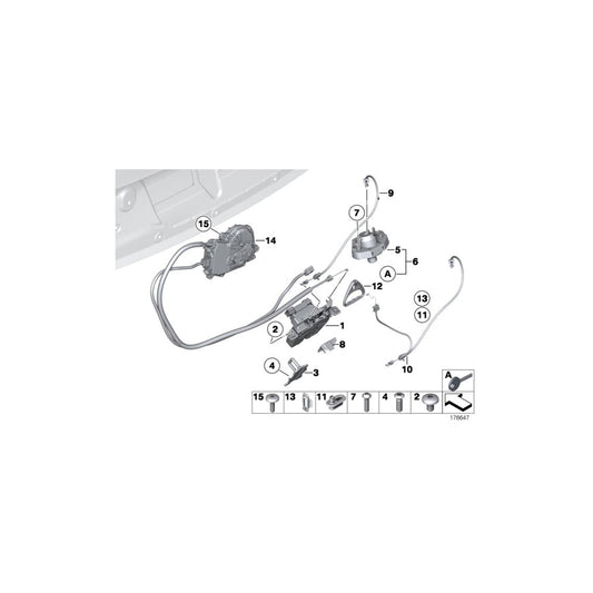 Genuine BMW 51247198888 RR5 F04 F02 Bowden Cable, Emergency Unlocking (Inc. Ghost EWB, 730d & 750Li) | ML Performance US