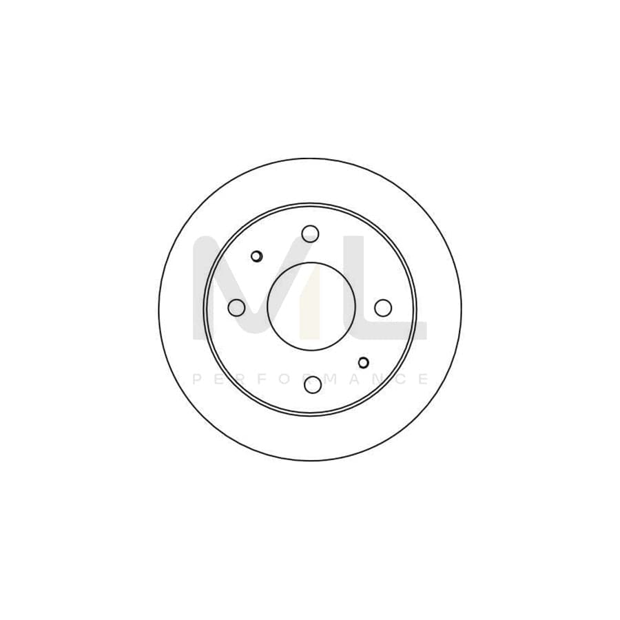 TRW DF4132 Brake Disc for HYUNDAI Amica / Atoz (MX) Solid, Painted | ML Performance Car Parts