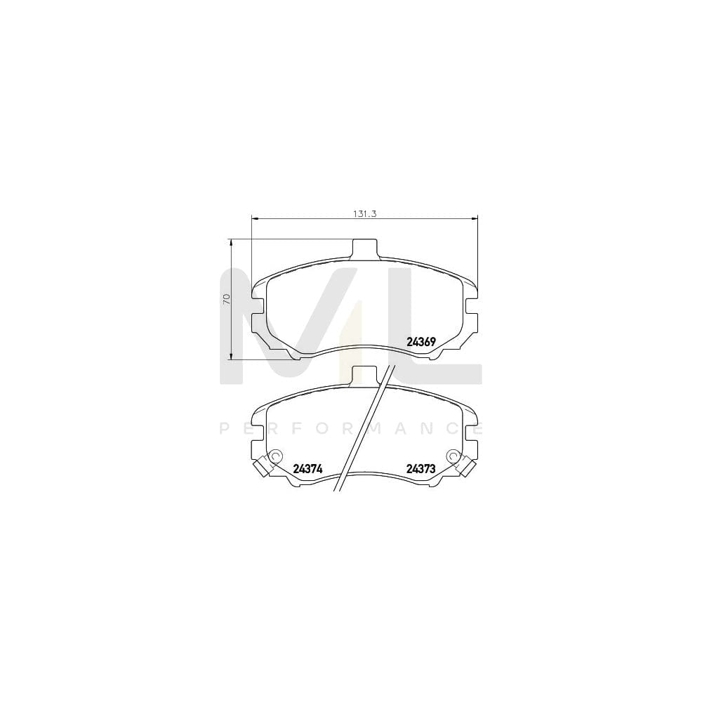 Hella 8DB 355 012-471 Brake Pad Set For Hyundai Elantra With Acoustic Wear Warning