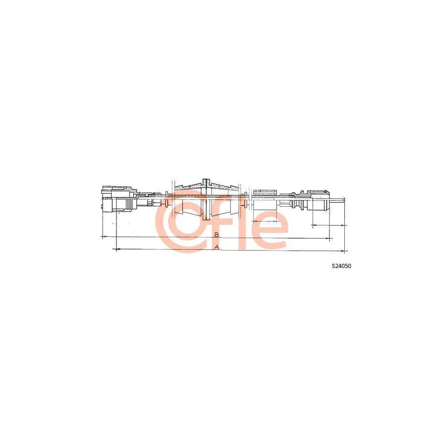 Cofle 92.S24050 Speedometer Cable for Renault 19