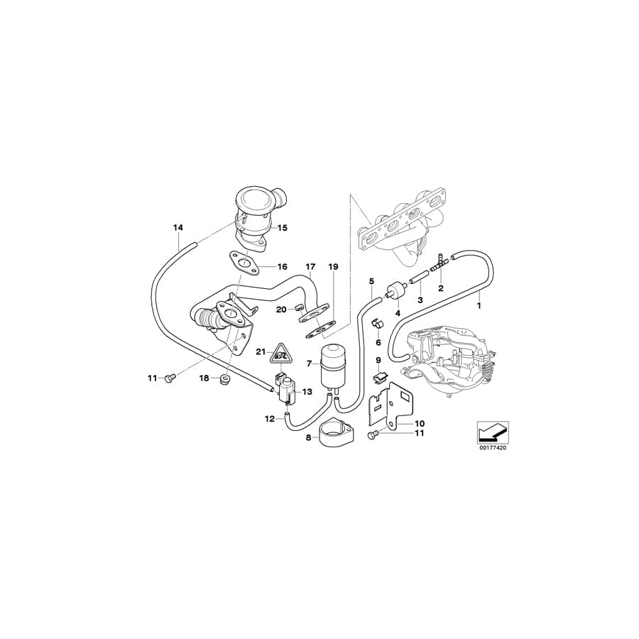 Genuine BMW 11731707353 E46 E36 Bracket, Vacuum Reservoir (Inc. 318Ci, 316i 1.9 & Z3 1.9) | ML Performance UK Car Parts