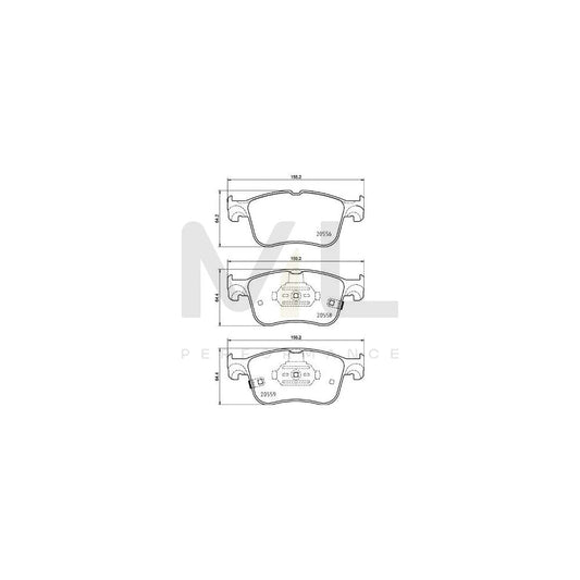 Brembo P 24 218 Brake Pad Set With Acoustic Wear Warning, With Piston Clip | ML Performance Car Parts