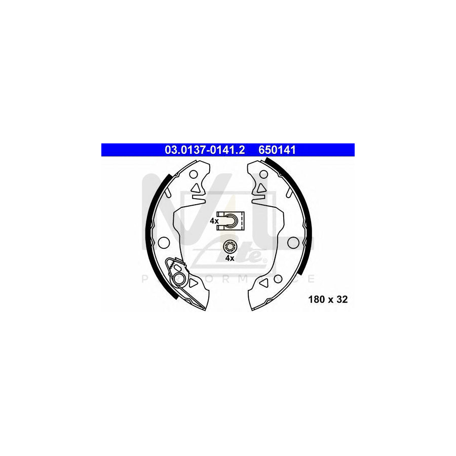 ATE 03.0137-0141.2 Brake Shoe Set Ø: 180mm