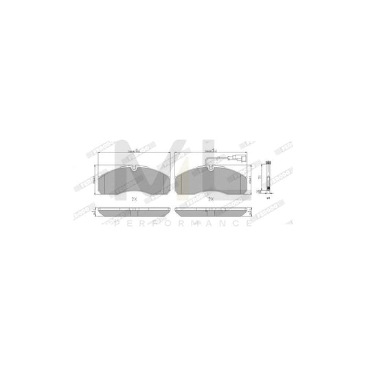Ferodo Premier Fdb1308 Brake Pad Set Prepared For Wear Indicator, Without Accessories | ML Performance Car Parts