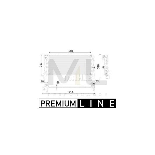 MAHLE ORIGINAL CR 2311 000P Engine radiator Brazed cooling fins | ML Performance Car Parts
