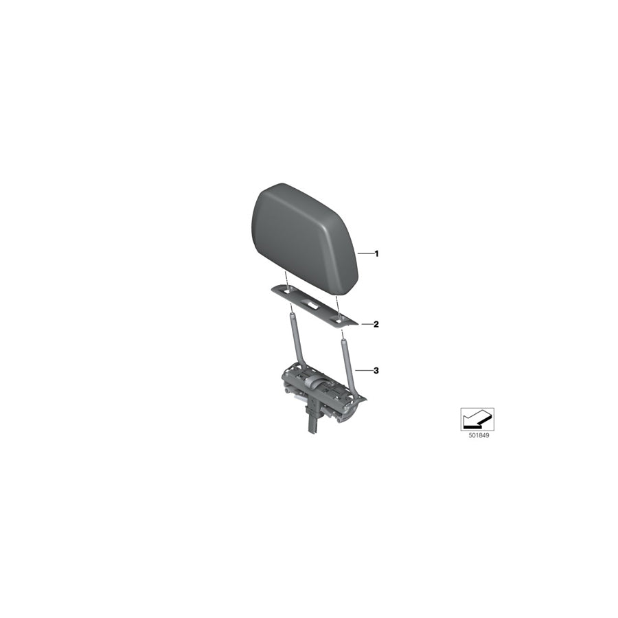 Genuine BMW 52307941599 G07 Headrest, Rear Leather COFFEE (Inc. X7 30dX, X7 40iX & X7 M50dX) | ML Performance US Car Parts