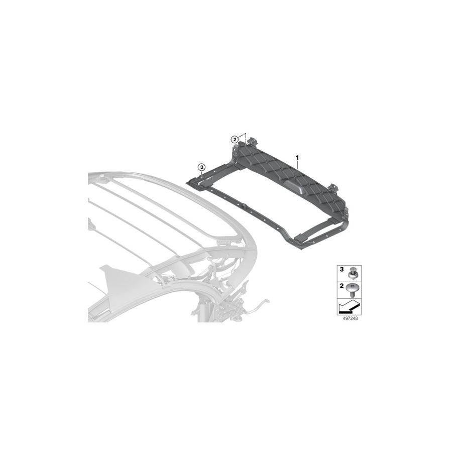 Genuine BMW 51177440488 F91 G14 Folding Top Compartment (Inc. 840i, M8 & M850iX) | ML Performance US Car Parts