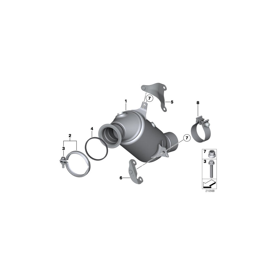 Genuine BMW 18327643427 F15 F10 F12 Exch Catalytic Converter Close To Engine (Inc. X6) | ML Performance US Car Parts