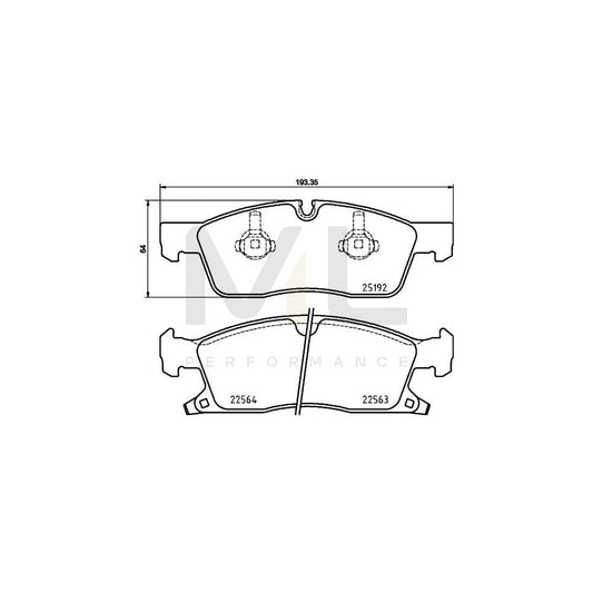 Hella 8DB 355 025-541 Brake Pad Set For Jeep Grand Cherokee Iv (Wk, Wk2) With Acoustic Wear Warning