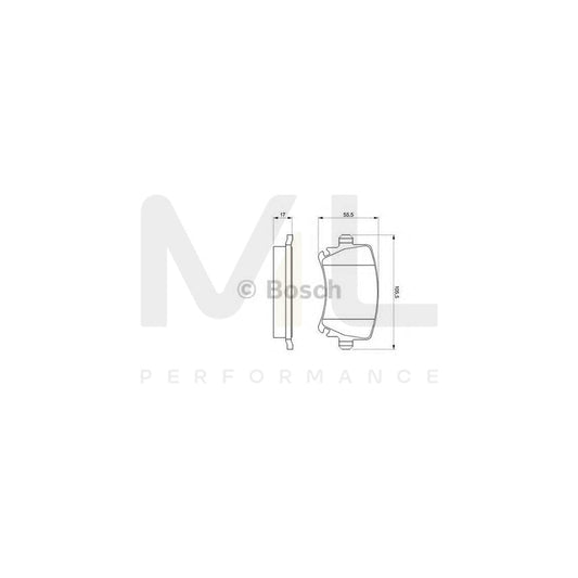 Bosch 0986424796 Brake Pad Set Front Axle, Rear Axle, With Mounting Manual BP937 | ML Performance Car Parts