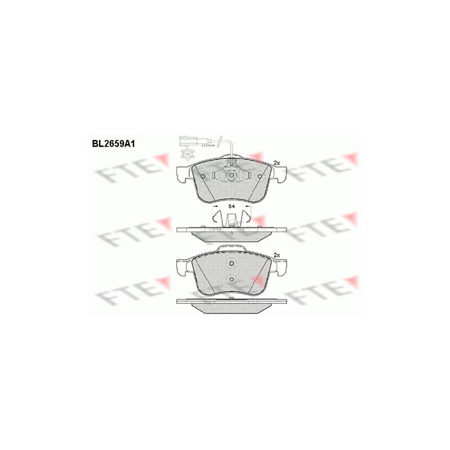 FTE Bl2659A1 Brake Pad Set