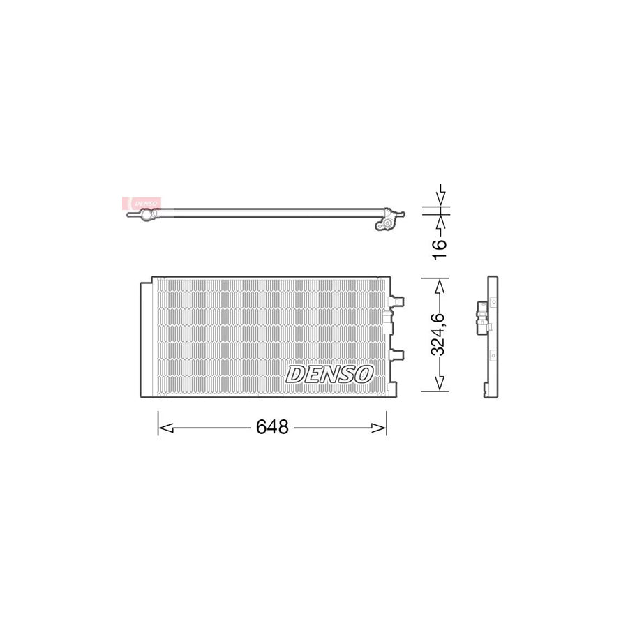 DENSO DCN02024 Air Conditioning Condenser