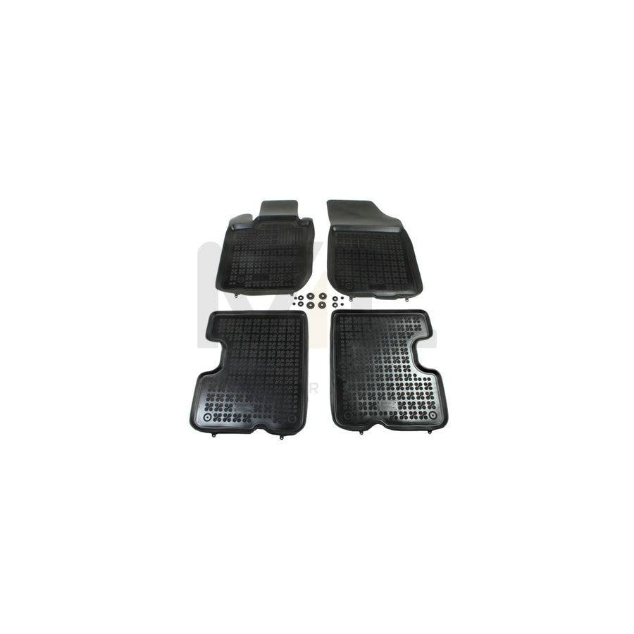 REZAW PLAST Tailored 203401 Floor mat set for DACIA Duster Off-Road Elastomer, Front and Rear, Quantity: 4, Black