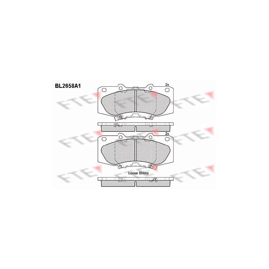 FTE Bl2658A1 Brake Pad Set for Toyota Hilux VII Pickup