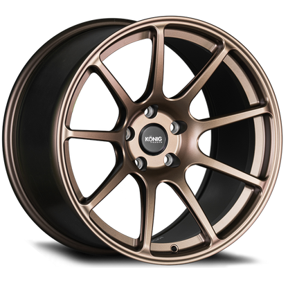 Konig Forged F5R 18x9 5x112 ET42 Satin Bronze Wheel (Knurled Bead)