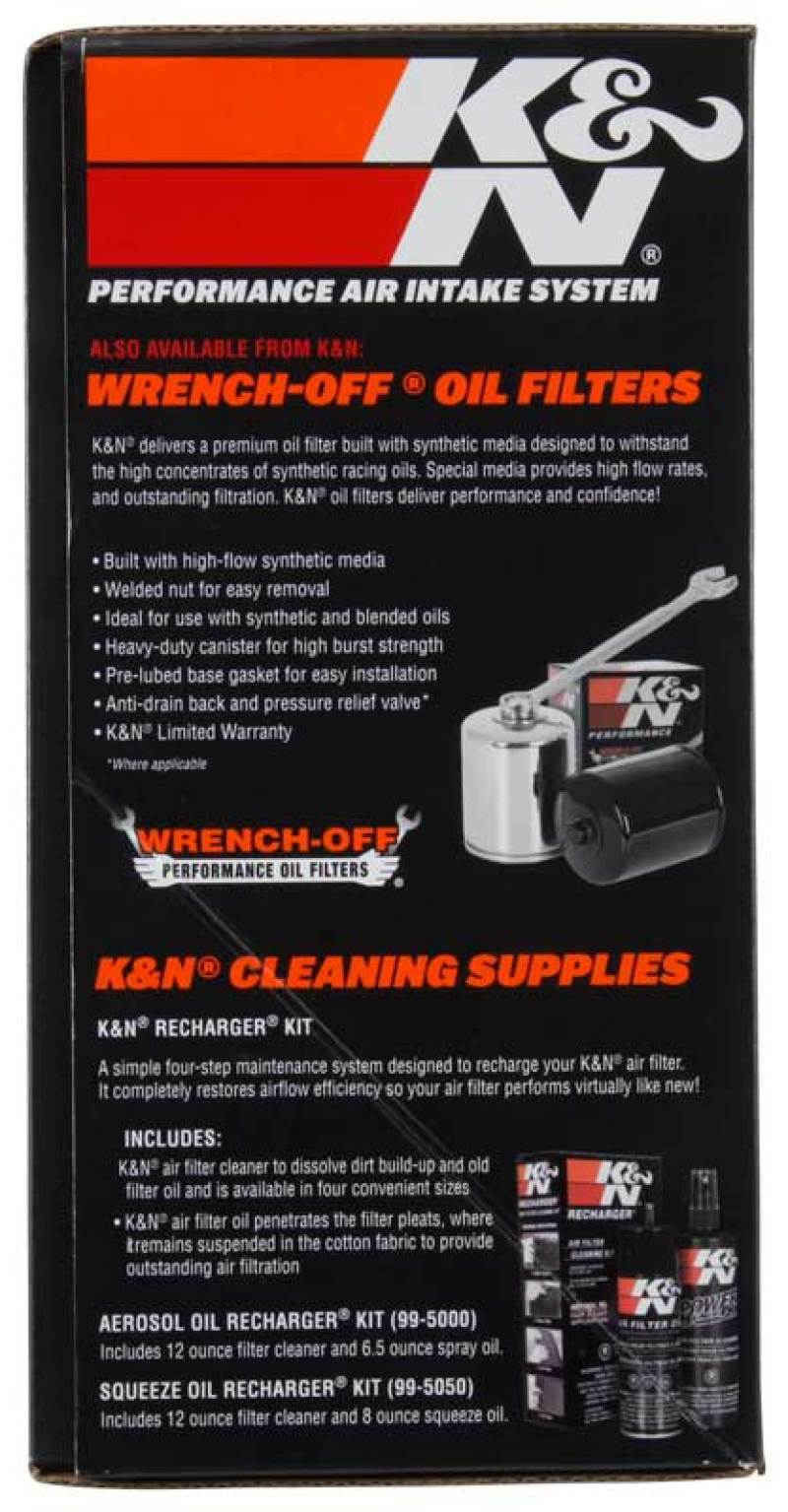 K&N Engineering K&N 17-18 Harley-Davidson Touring Models Performance Air Intake System Silver