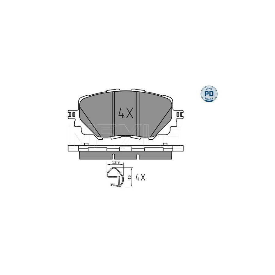Meyle 025 222 7115/Pd Brake Pad Set