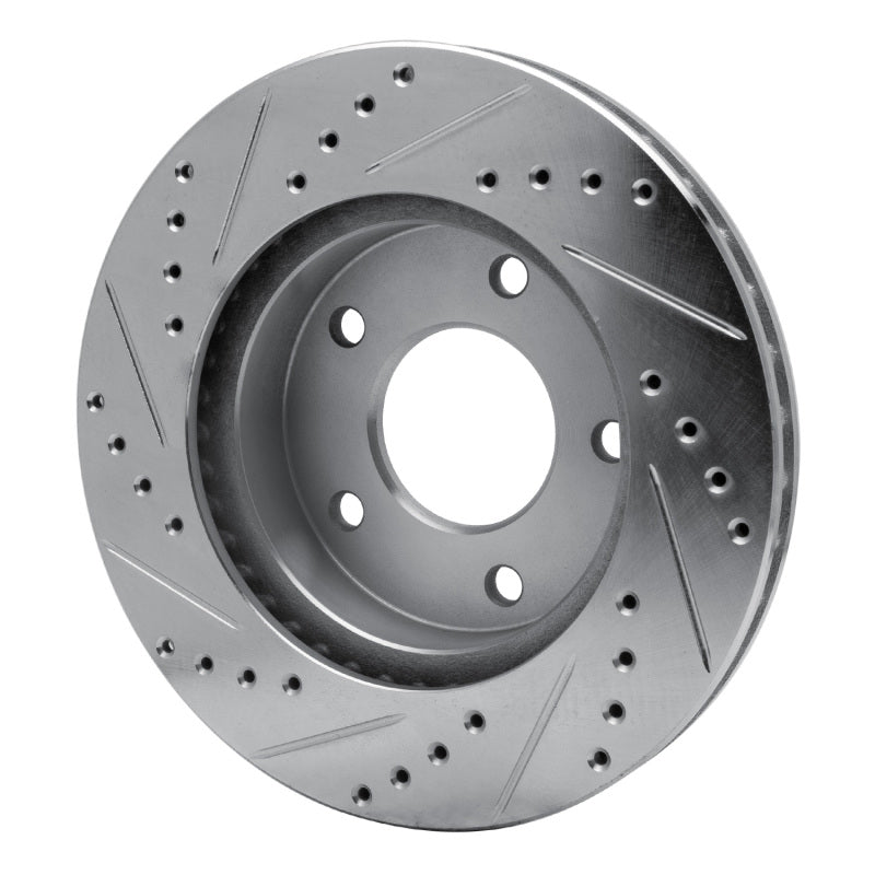 R1 Concepts R1 75-79 Ford LTD Right Rear Drilled & Slotted Silver Brake Rotor