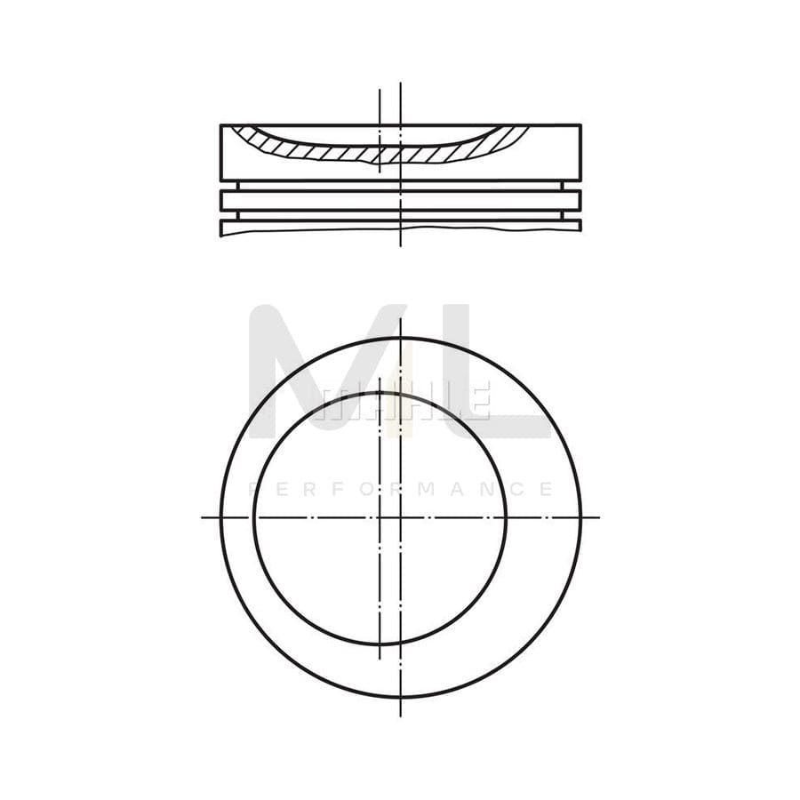 MAHLE ORIGINAL 011 63 01 Piston 85,3 mm | ML Performance Car Parts