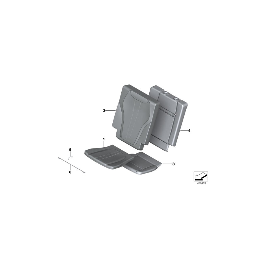 Genuine BMW 52307443467 G05 Foam Rubber Pad, Seat, Rear (Inc. X5) | ML Performance US Car Parts