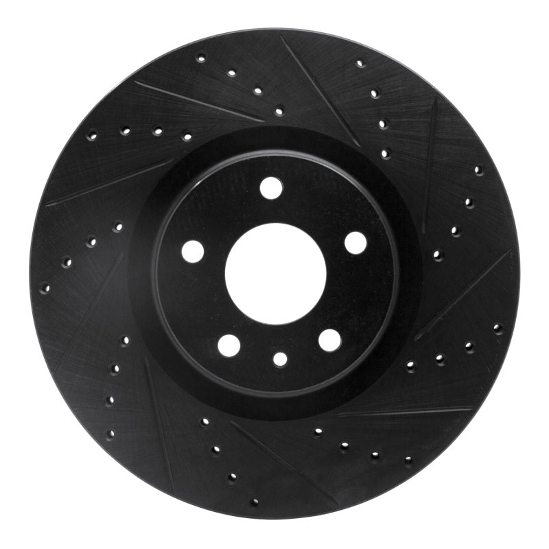 R1 Concepts R1 13-20 Ford Fusion Front Right Drilled & Slotted Black Brake Rotor