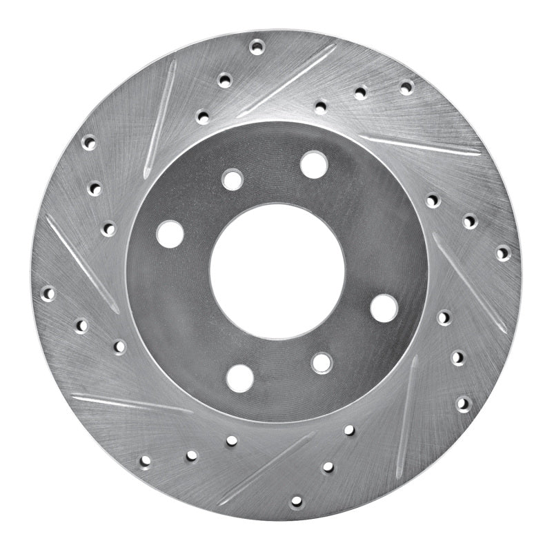 R1 Concepts R1 89-13 Infiniti G20 Front Left Drilled & Slotted Silver Brake Rotor