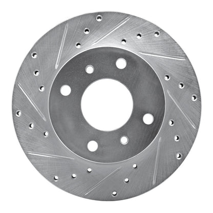 R1 Concepts R1 89-13 Infiniti G20 Front Left Drilled & Slotted Silver Brake Rotor