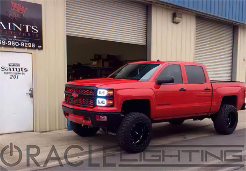 ORACLE Lighting Oracle Chevrolet Silverado 14-15 LED Halo Kit Non-Projector Style - White