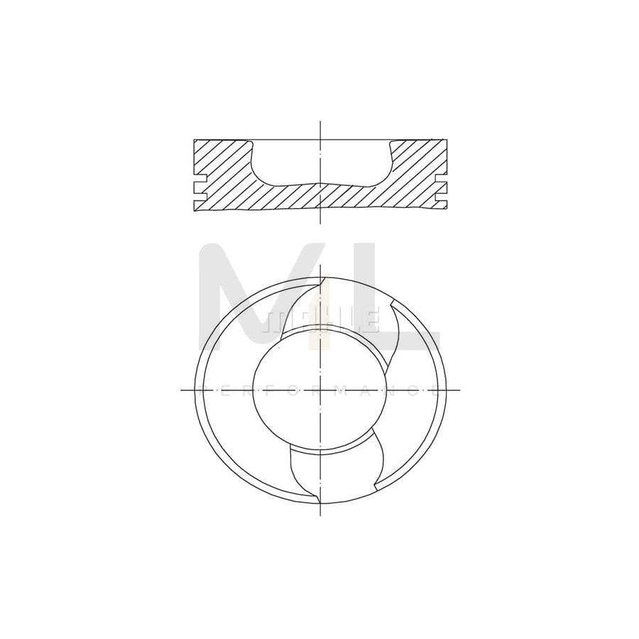 MAHLE ORIGINAL 229 41 20 Piston 128,0 mm, with cooling duct, with piston ring carrier | ML Performance Car Parts