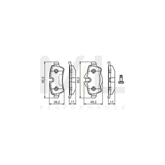 Bosch 0986Tb3171 Brake Pad Set With Bolts  | ML Performance Car Parts