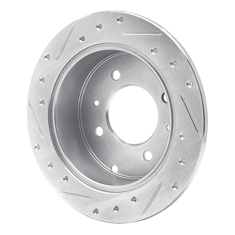 R1 Concepts R1 99-06 Hyundai SONATA Rear Right Drilled & Slotted Silver Brake Rotor