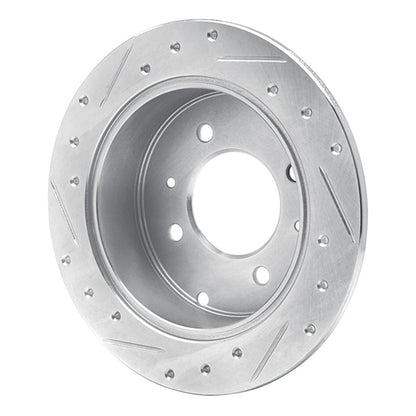 R1 Concepts R1 99-06 Hyundai SONATA Rear Right Drilled & Slotted Silver Brake Rotor