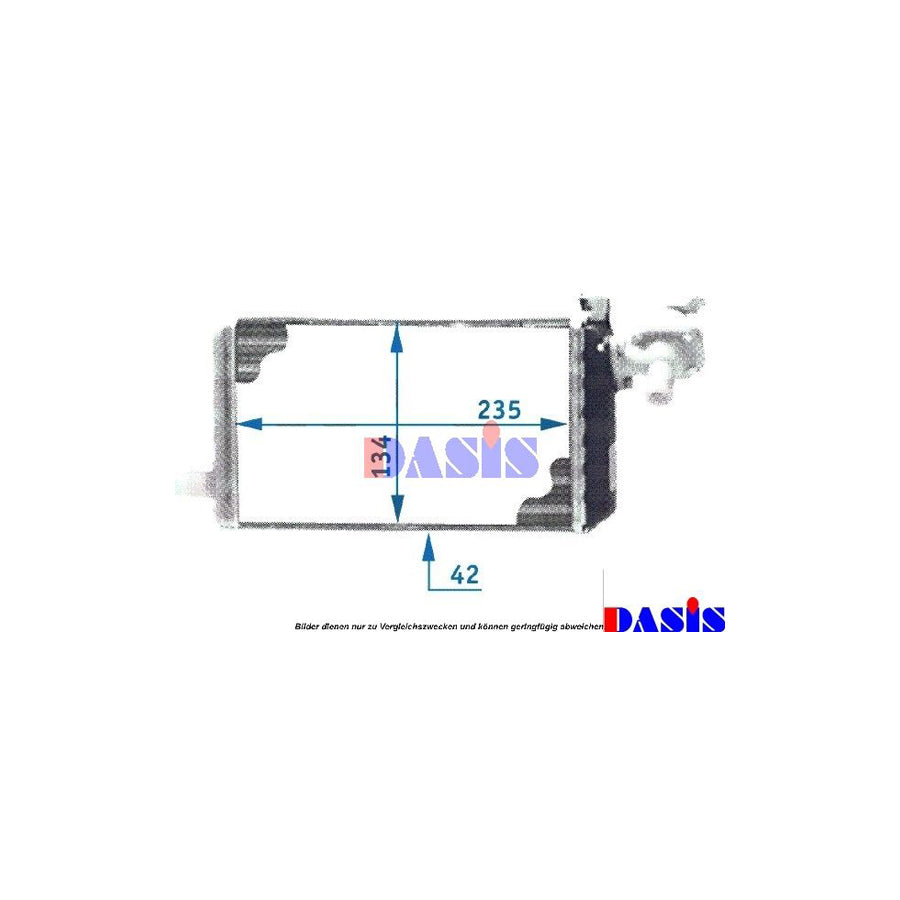 AKS Dasis 129300N Heater Matrix Suitable for Mercedes-Benz 100