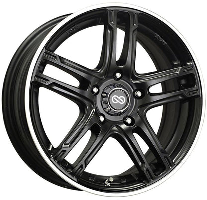 Enkei FD-05 17x7 4x100 40mm Offset 72.62 Bore Dia Black Machined Wheel