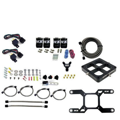Nitrous Express Dry Quad Stage Billet Crossbar Plate System 100-2000hp (4500 Flange) w/o Bottle