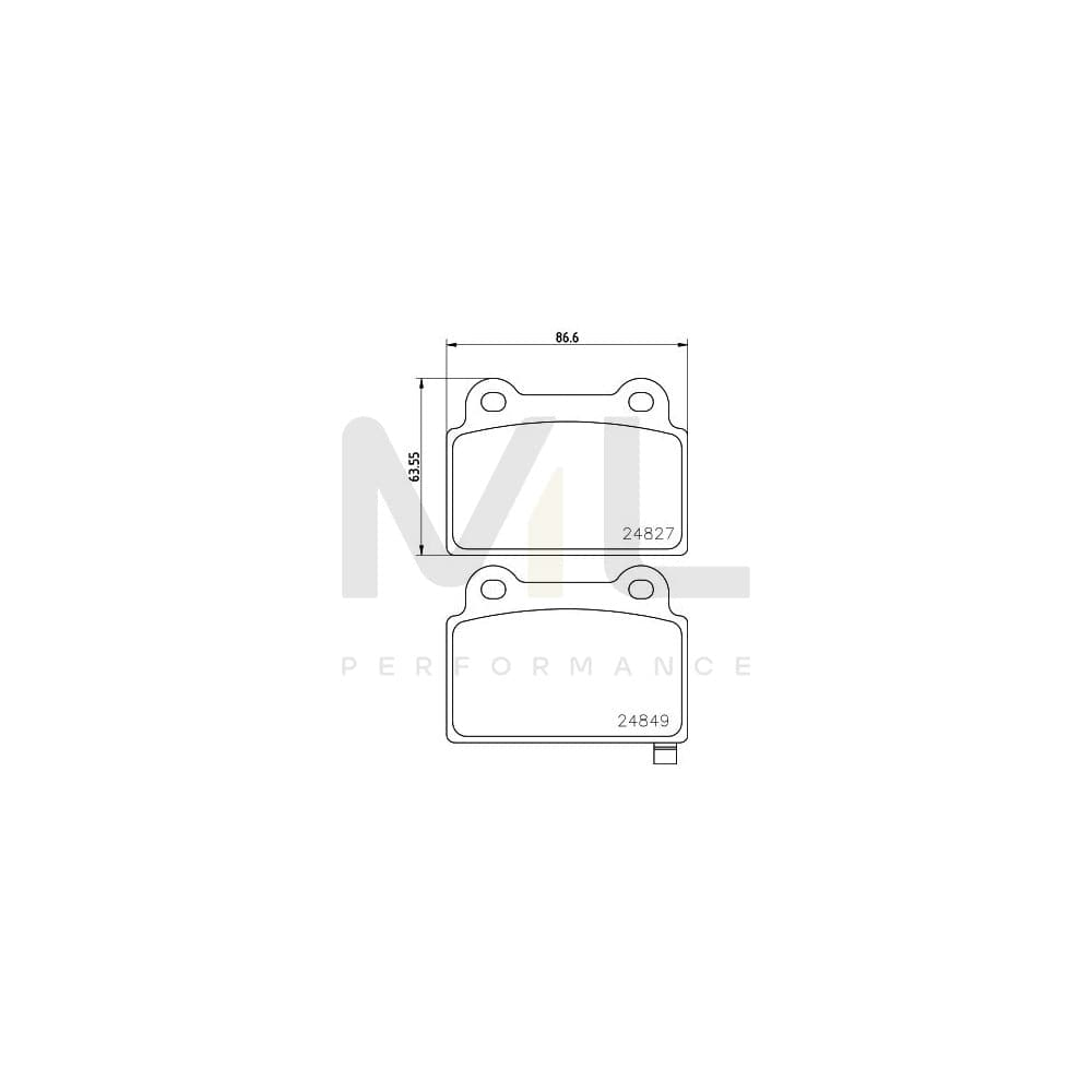Hella 8DB 355 014-701 Brake Pad Set For Mitsubishi Lancer Viii Saloon (Cy_A, Cz_A) With Acoustic Wear Warning